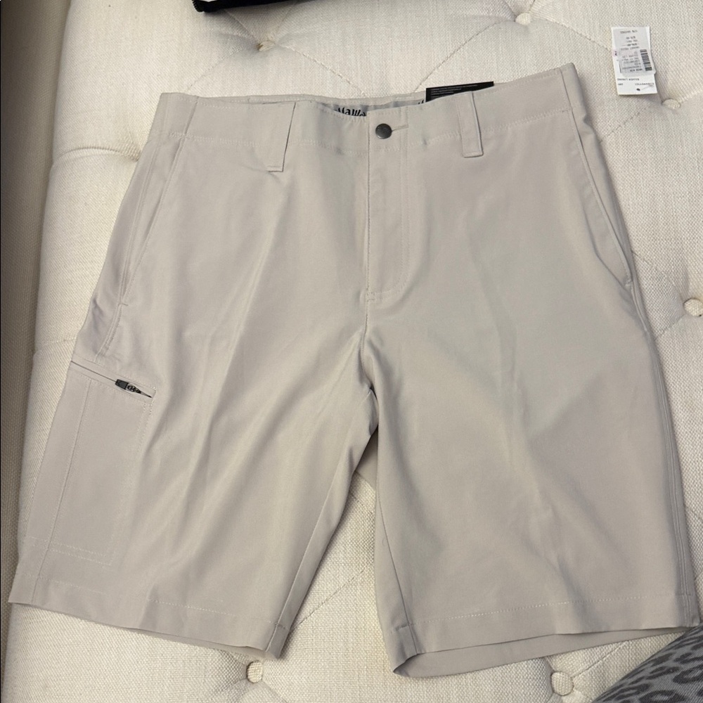 Callaway Men's Tan Flat Front Shorts